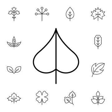 Leaf flat vector icon in leaves pack Stock Illustration