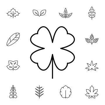 Leaf flat vector icon in leaves pack Stock Illustration