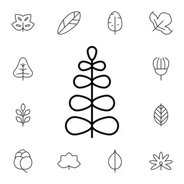 Leaf flat vector icon in leaves pack Stock Illustration