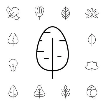 Leaf flat vector icon in leaves pack Stock Illustration