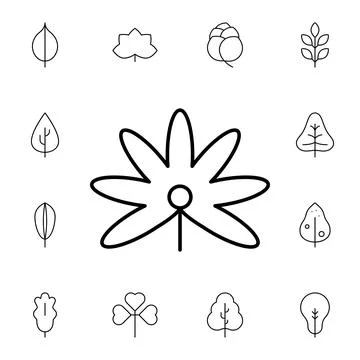Leaf flat vector icon in leaves pack Stock Illustration