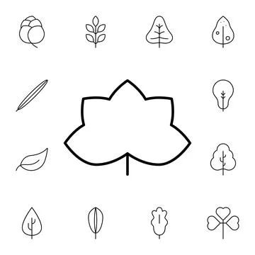 Leaf flat vector icon in leaves pack Stock Illustration