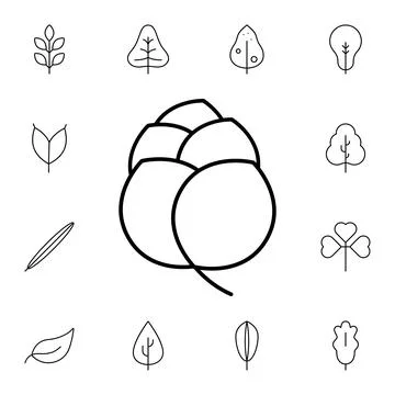 Leaf flat vector icon in leaves pack Stock Illustration