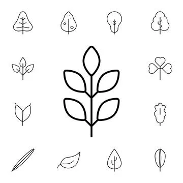 Leaf flat vector icon in leaves pack Stock Illustration