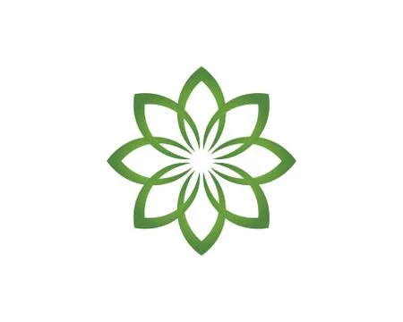 Leaf floral patterns logo and symbols on a white background Stock Illustration