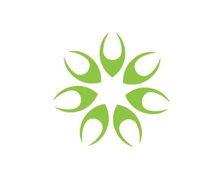 Leaf floral patterns logo and symbols on a white background Stock Illustration