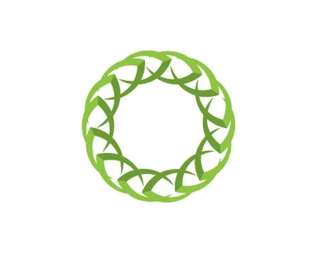 Leaf floral patterns logo and symbols on a white background Stock Illustration