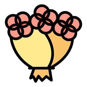 Leaf flower bouquet icon vector flat Illustrazione stock