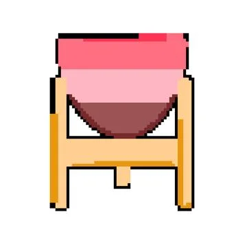 Leaf flower pot pixel art vector illustration Stock Illustration