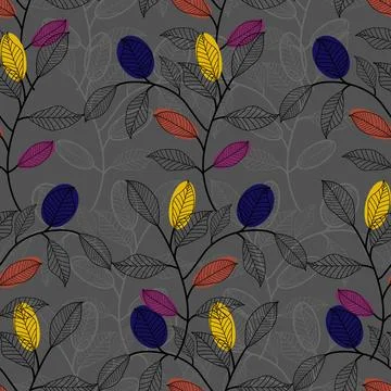 Leaf flowers pattern design ,Leaves floral pattern seamless 스톡 일러스트