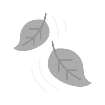 Leaf Fluttering in Wind icon vector image. Stock Illustration