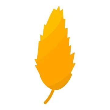 Leaf foliage autumn colored forest element icon Stock Illustration