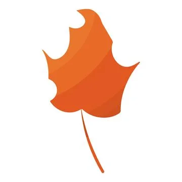 Leaf foliage autumn colored forest element icon Stock Illustration