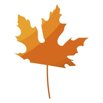 Leaf foliage autumn colored forest element icon Stock Illustration