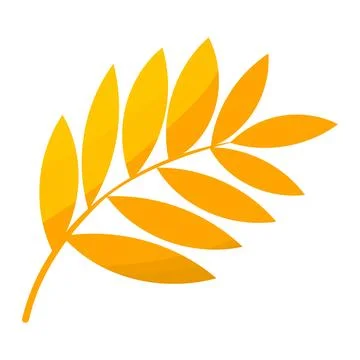 Leaf foliage autumn colored forest element icon Stock Illustration