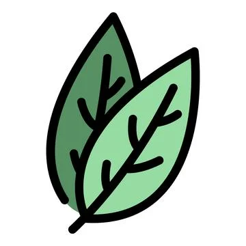 Leaf food icon vector flat Stock Illustration