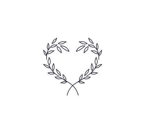 Leaf frame heart Stock Illustration