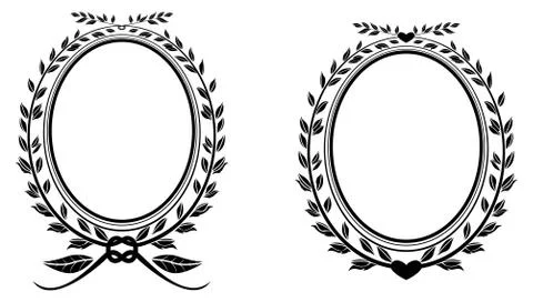 Leaf frame Stock Illustration