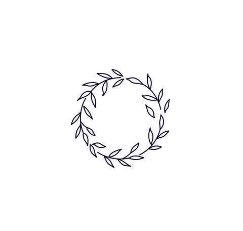 Leaf frame round Stock Illustration