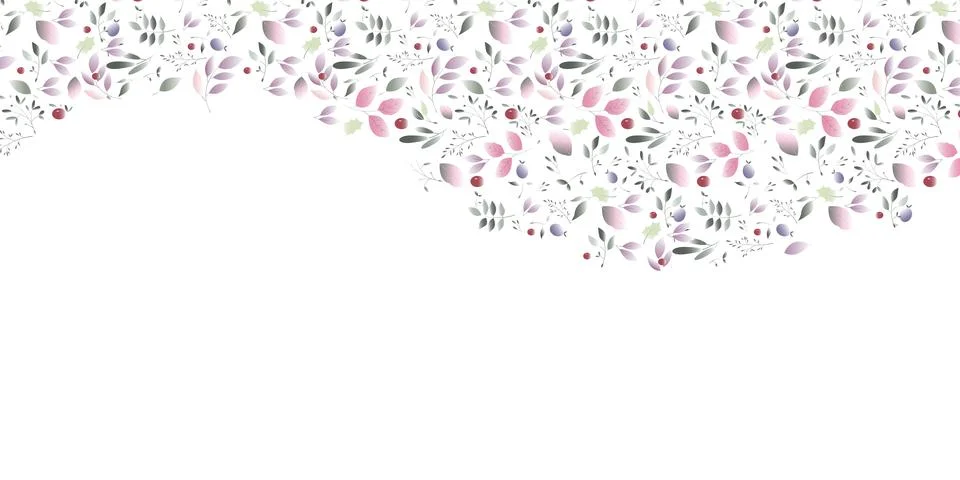 Leaf frame top border background Stock Illustration