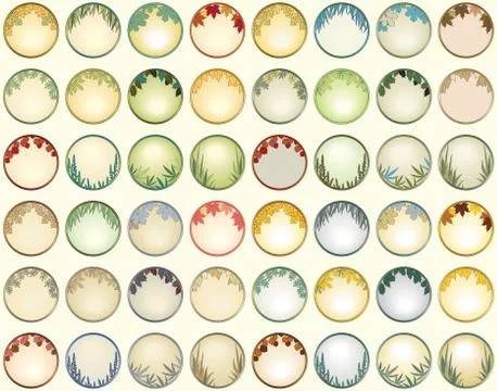 Leaf frames Illustrazione stock