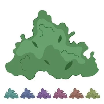 Leaf garden shrub vector cartoon graphic Illustration