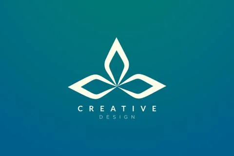 Leaf geometry design creations. Modern minimalist and elegant vector illustra Stock Illustration