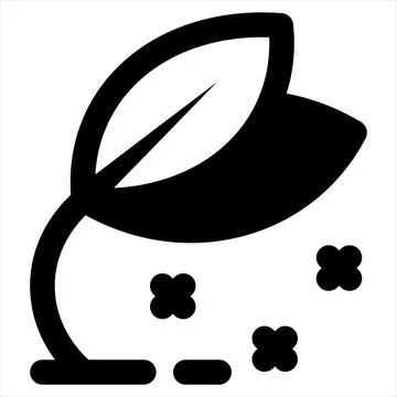 Leaf glyph icon vector illustration isolated on white background Stock Illustration