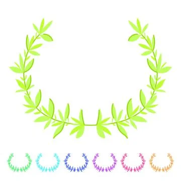 Leaf gold laurel vector cartoon graphic Stockillustratie