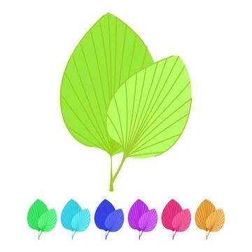 Leaf gold leaves vector cartoon graphic Illustrazione stock