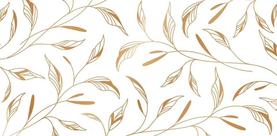 Leaf Golden Pattern Stock Illustration