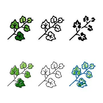 Leaf grape color icon vector modern Stock Illustration