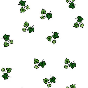 Leaf grape green vector seamless pattern Illustrazione stock