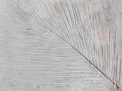 Leaf in gray cement Stock Photos