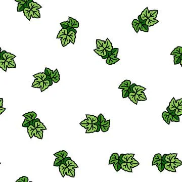 Leaf green grape vector seamless pattern Stock Illustration