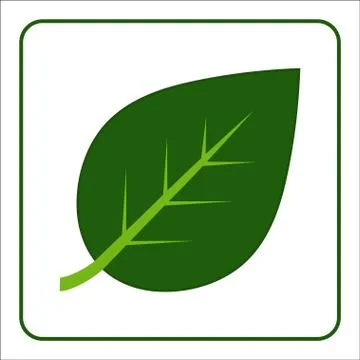 Leaf green icon Illustrazione stock