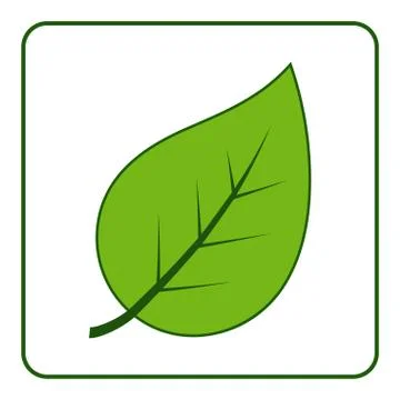 Leaf green icon Illustrazione stock
