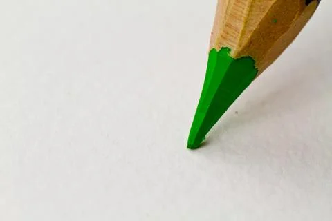 Leaf green pencil Stock Photos