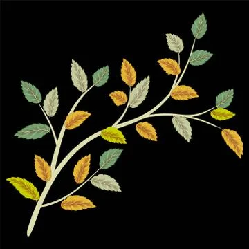 Leaf green tree vector illustration Illustrazione stock