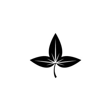 Leaf, Growth, Foliage Flat Vector Icon Stock Illustration