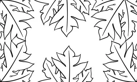Leaf hand drawn background with nature theme2 Stock Illustration