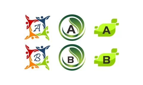 Leaf Health Template Set Stock-Illustration