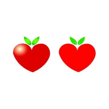 Leaf heart icons Stock Illustration