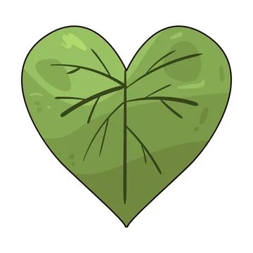 Leaf heart illustration Stock Illustration