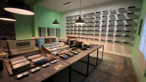 Leaf House Surveillance Equipment Display, Tirana, Albania 2026/09/24 Stock Footage 346330125