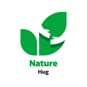 Leaf Hug Logo Stock Illustration