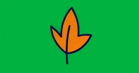 Leaf icon appearing at center, pixel noise shifting on transparent background Stock Footage 317450430