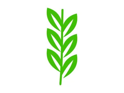 Leaf Icon in Clean Modern Vector Style for Eco and Nature Designs Stock Illustration