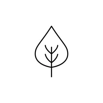 Leaf icon. Element of nature icon for mobile concept and web apps. Thin line Stock Illustration