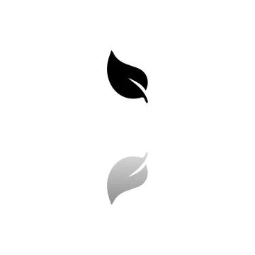 Leaf icon flat Stock Illustration